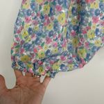 Love Shack Fancy Triste Crop Top Size Medium Rainbow Blast Floral Blouson Sleeves Photo 5