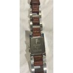 Fossil ES1117 Rectangle Gold Tone Face Brown Leather Link Watch Women Photo 4