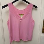 Sigrid Olsen Sleeveless Top Pink With Rhinestone Accents Petite Medium Y2K Photo 0