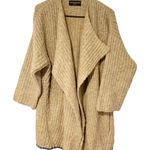 Zadig & Voltaire Zadig‎ & Voltaire Size Medium Tan Alpaca Blend Open Front Thick Knit Cardigan Photo 0