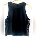 H&M NWT Women's Black glitter beaded stretchy crop Tank Top Sz M Y2K Fairy Photo 2