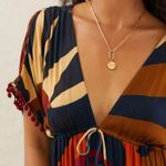 Farm Rio V-Neck Printed Kaftan Dress, Size S Photo 3