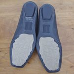 Born Black Leather Bow Front Flats Size 10 Photo 4