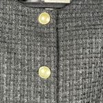 Abercrombie & Fitch Abercrombie Fitch Women Medium M Black Tweed Cropped Blazer Jacket Gold Buttons Photo 3
