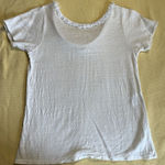 Sézane sezane Linen Sleeveless Blouse Size M Ivory Fringed Neckline Photo 0
