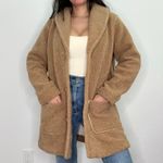 Susan Graver  Camel Sherpa Teddy‎ Coat Button Front Jacket Small Shacket Photo 10