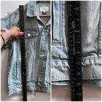 Current Elliot Rolled Short Sleeve Denim Trucker Jacket Oversized Size 0 USA Blue Photo 7