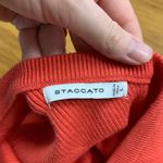 Staccato  Women's One Shoulder Knit Top Coral Ribbed Sleeveless‎ Tank Size Large Photo 3