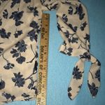 Indulge floral print off shoulder tie sleeves flowy blouse NEW size S Photo 5