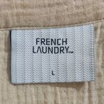 French Laundry Tan Cotton Gauze Sleeveless Button-Down Top with Tie Size Large Photo 5