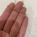 NWOT Adornia 18” Gold Brass Plate Paper Clip Necklace Photo 5