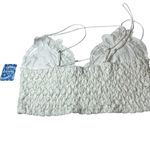 Free People NWT  L Adella bralette in white color lace crop top bra Photo 2