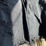 Distressed Black denim mini skirt Size XS Photo 7
