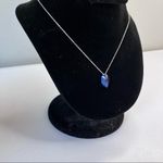 Heart September Birth Month Crystal Pendant Sterling Silver Necklace 💙💎 Blue Photo 2