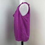 J.Crew Purple Silk Lydia Ruffle Neck Sleeveless Blouse Small Photo 4