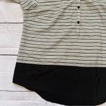 Chico's Chico’s sz 2 black and white stripe tunic dress shirt Photo 1