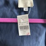 Michelle Mason MASON by  Navy Taupe Sleeveless Dress Size 10‎ Silk Photo 5