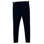 AG Adriano Goldschmied  The Farrah Skinny High Rise Black Velvet Pants Size 27 Photo 1