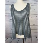 Zyia NWT Active Gray Nimbus Split Back Tank Top XL Extra Large Striped Shirt Photo 4