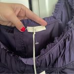 Ulla Johnson NWT Purple Mia Blouse Long Sleeve Satin Bustier Peplum Photo 2