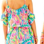 Lilly Pulitzer Fenella ruffle shoulder romper size small Photo 0