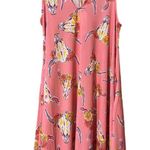 Simply Southern  small sleeveless trapeze dress pink cow skulls purple tassels Photo 11