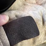 Suede leather Italian Maurizio Taiuti large grungy deconstructed hobo tote bag Tan Photo 6