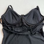 Sporti Tankini Swimsuit Top Women 40 D DD Cup XL Underwire V Neck Twist Front Black Photo 5