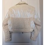 Free People  Puffer Jacket Knit With It Quilted Knitted Ivory XS $298 Ski Winter Photo 3