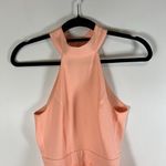 Lulus Dress Rehearsal Coral Skater Fit & Flare Mini Dress Women's Medium Tiered Photo 3