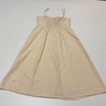 LASCANA Dress Womens Size 8 US 12 UK Beige Linen Blend Button Front Midi Tan Photo 9