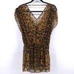 Ralph Lauren Lauren  Women's Leopard Print Sheer Mesh Swim Cover Up- Fits Small Photo 6