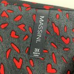 Massini  NWT Women’s Plus Size 3XL Heart Split Back Blouse Photo 2