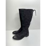 Born Hayden Boots Womens 6.5 Black Suede Distressed Knee High NWT Black Photo 2