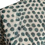 Elle Zeitoune Grace White Teal Polka Dot l Halter High Neck Formal Gown Large Blue Photo 15