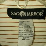 Sag Harbor 12 Brown Creme Stripe Oxford Top Photo 1