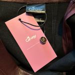 Ginasy High Waisted Faux Leather Skirt Wrap Pleather Mini A Line Maroon L NWT Red Size L Photo 6