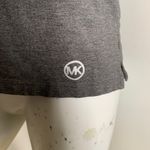 Michael Kors MICHAEL  gray short sleeve tie-neck shirt Photo 3