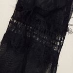 Charlotte Russe  S Long Sleeved Black Eyelash Lace Trimmed Body Suit Photo 3