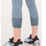 Lululemon Wunder Under Crop 23" *Ribbed Washed Moon Blue Legging Size 4 Photo 2