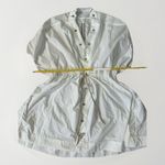 RICK OWENS TECUATL Sail Mini Dress Shirt‎ Coat Snaps Cotton Size S White $1450 Photo 12