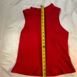 SheIn Red Sleeveless Ribbed Mock Turtleneck Tank L Corporate Siren Cherry Girl Photo 4