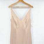 Anthropologie NEW After Six Lux Charmeuse Draped Cowl Back Princess Charmeuse Gown Maxi Dress Photo 5