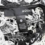 AQUA NEW Womens XS Floral Lace Crochet Overlay Sheath Dress Black White Photo 8