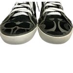 Coach  DEE Black/Gray Monogram C Fabric Sneakers Women's Shoes‎ Size 8 Photo 7