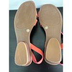 Alex Marie 8.5 Women's Coral Leather Slingback Low Heel Buckle Sandals  Photo 4