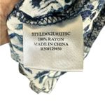 Como vintage blue ruffle hem boho tunic top multi print flare sleeve plus sz 1x Photo 2