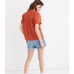 Madewell  V-Neck Pocket Shirt Red Floral Jacquard Sz M Button Down Western Indie Photo 7