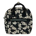 Radley London Folk Dog Scottie Dog Backpack Nylon Zip Top Bag Black White FLAWED Photo 0