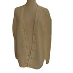Trina Turk  'Oceana' Textured Rib Knit Cardigan Sweater, Whitewash, Large, NWT Photo 7